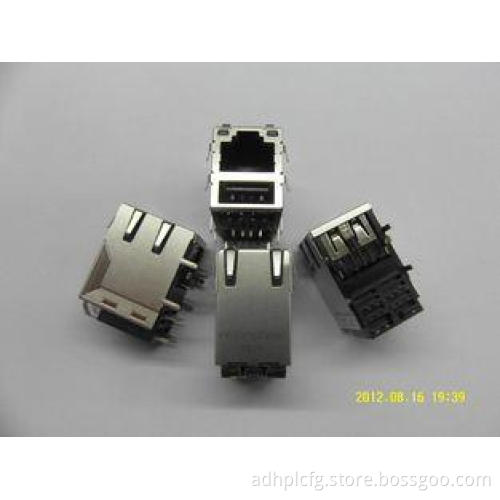 RJ45 Single Port , 10/100base-T 1-Port Tab Up RJ45 With sin